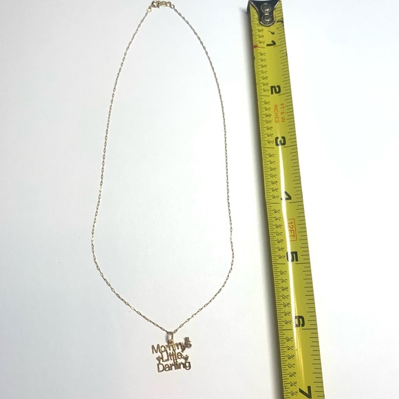 Mommy’s little darling 14 k gold necklace